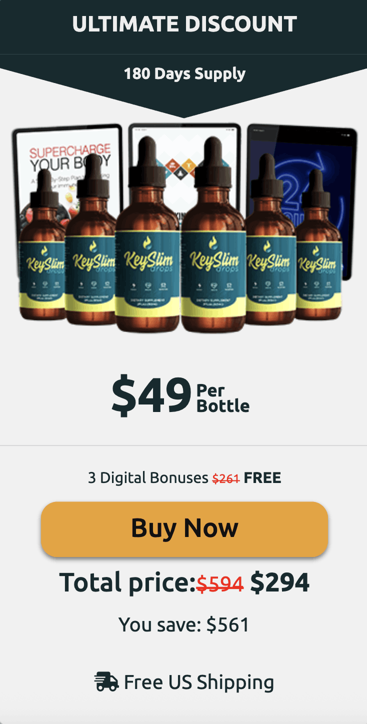 KeySlim Drops 6 bottles deal